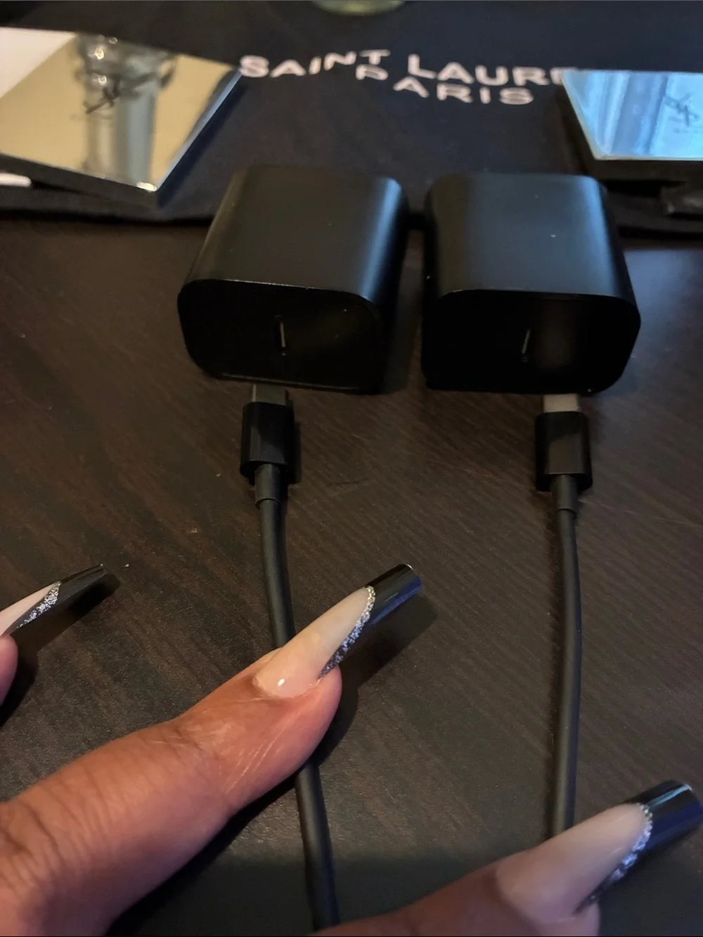 ~Bundle of 2 Black 20W Iphone Rapid Wall Chargers and 6 Ft.Lightning Cables~